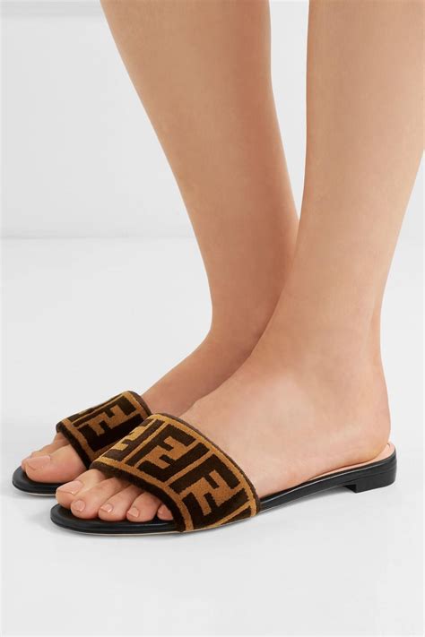 fendi logo slides brown|fendi logo images.